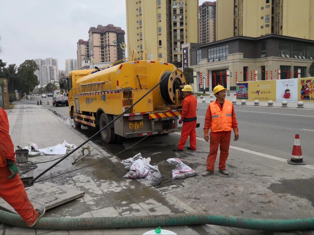 阜龙乡排污管道清淤-管道清洗